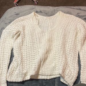 knit white sweater